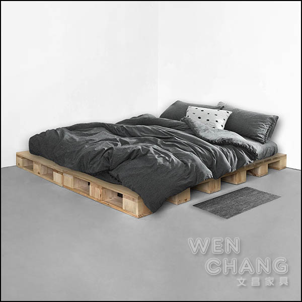 實木製 工業風格 木棧板床架怎麼選?3種風格搭配技巧+選購重 原木色棧板床架,適合小空間