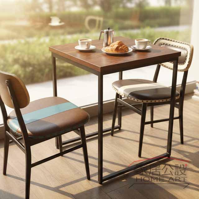 工業風一桌二椅搭配組